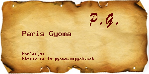 Paris Gyoma névjegykártya